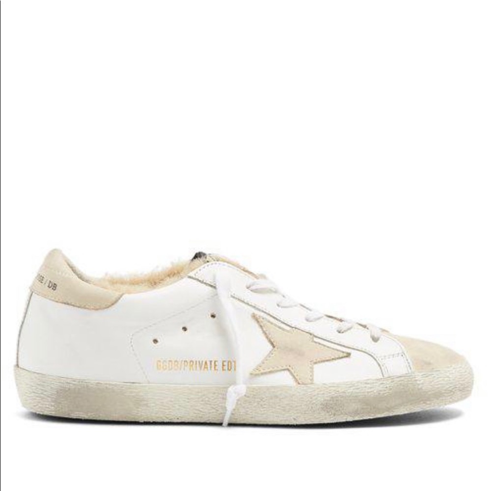 Women Golden Goose Low-top Shearling-lined